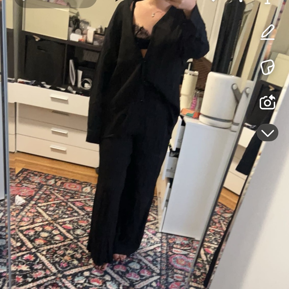 wide leg pant set